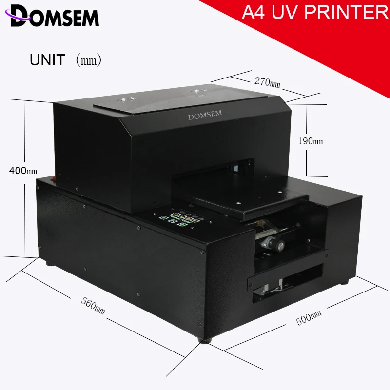 DOMSEM полуавтоматические УФ принтеры A4 Размер принтера струйный 110V 220V Портативный бесплатно с чернилами для телефона чехол фото