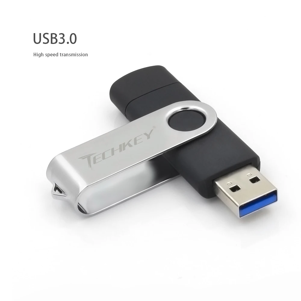 Новый OTG usb 3 0 флеш накопитель TECHKEY Флешка 8 ГБ 16 32 64 Гб memoria cel флешка u диск Подарок