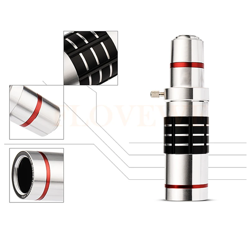 2017 Phone Camera Lenses Kit 18x Zoom Optical Telescope Telephoto Lens For iPhone 4 4s 5 5s 6 6s 7 Plus Cases With Clips Tripod | Мобильные