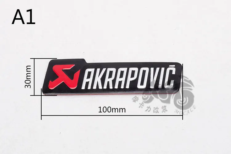 akrapovic white Мото rcycle akrapovic выхлопная труба скутер глушитель наклейка на трубу аксессуары sc ar tubo escape moto протектор mivv CBR YZF ttr 3 м сплав - Цвет: akrapovic white