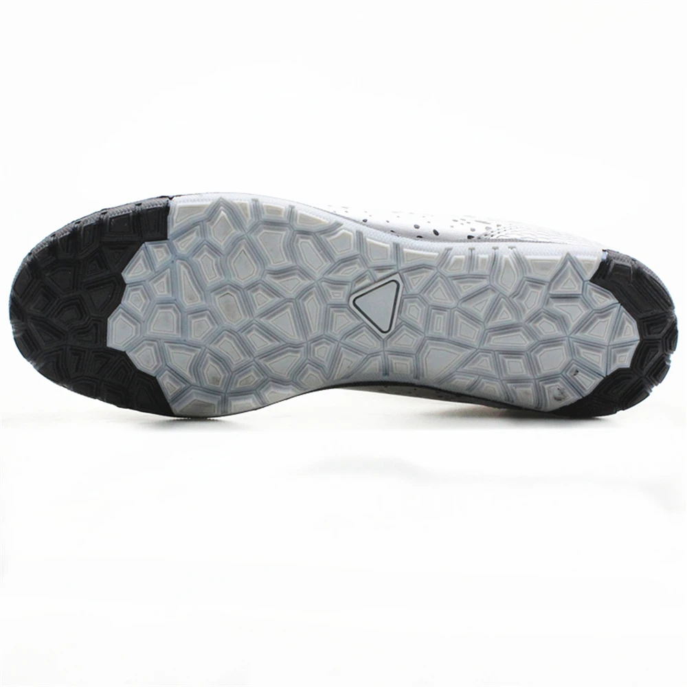 Maultby Men's Black Slivery High Ankle Turf Sole  Indoor Cleats Football Boots Shoes Soccer Cleats #08H