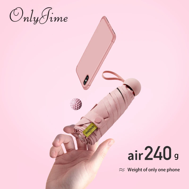 Только Jime Мини Портативный Зонт от дождя Женский и складной зонт солнца женский