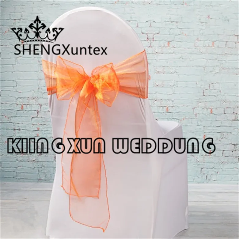 

Nice Looking 100pcs Organza Chair Sash Color For Many Wedding Chair Cover