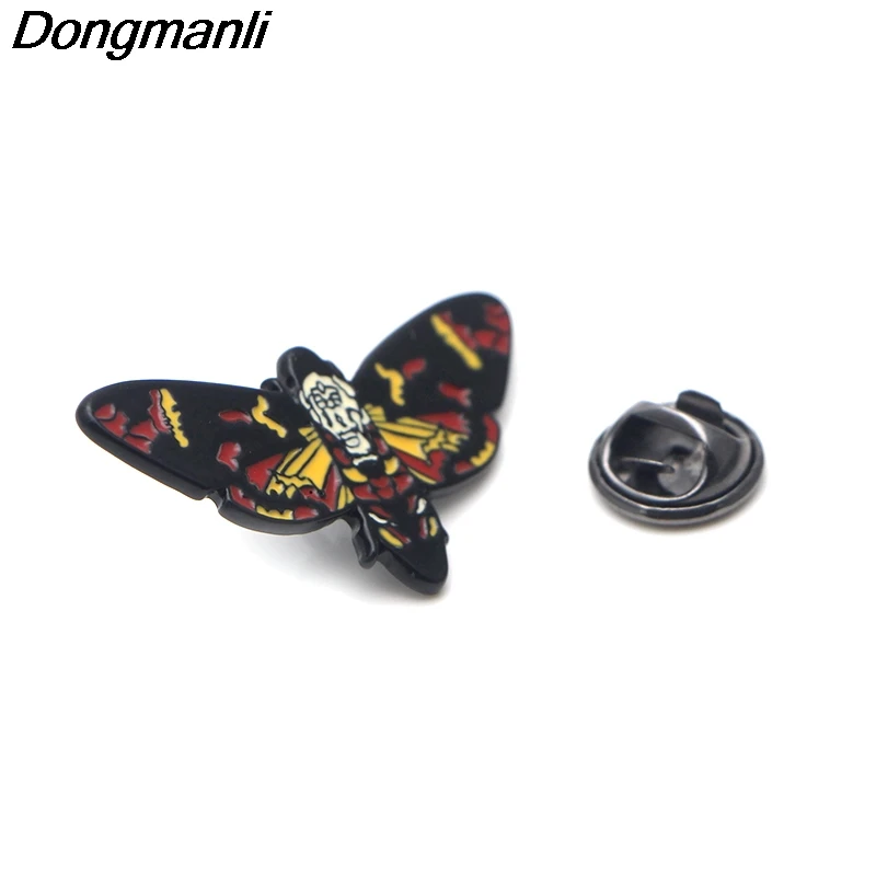 P3694 Dongmanli тишина ягненка бабочка металлические эмалированные булавки и броши для отворота булавка рюкзак сумки значок крутые подарки