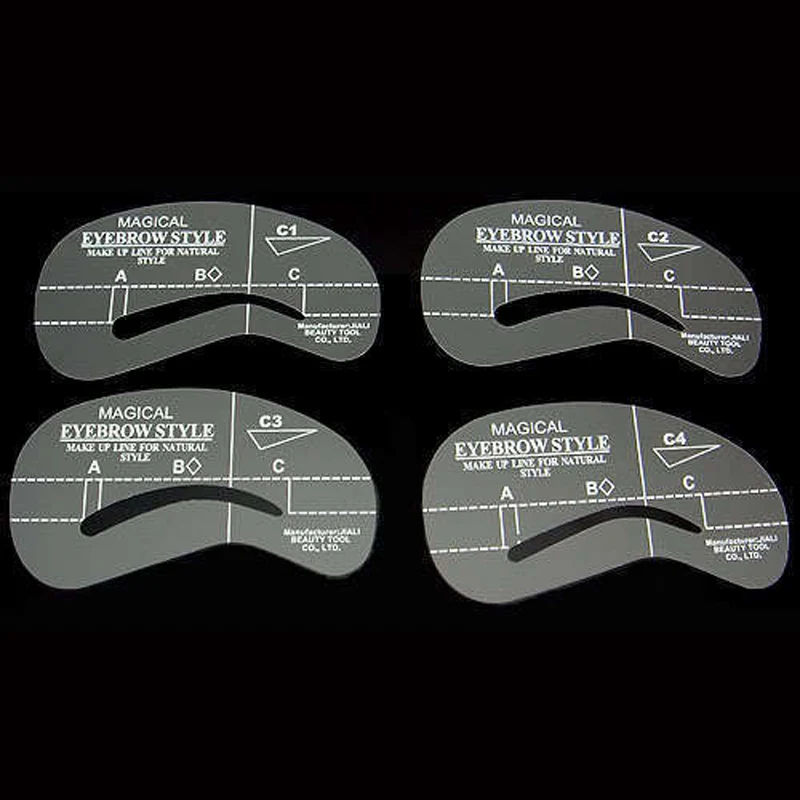 4 шт. формовочный трафарет для бровей набор инструментов ухода карточка