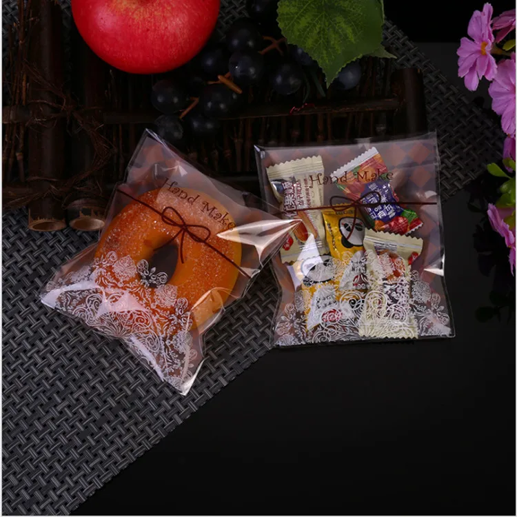 Opp Самоклеящиеся прозрачный пластик сумка для еды выпечки Упаковка решетки