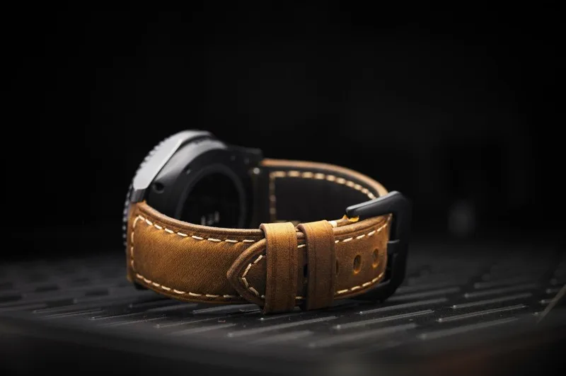 22 мм ремешок из натуральной кожи для смарт-часов Ремешок для Garmin Fenix 5/Fenix 5 Plus/Forerunner 935/Quatix 5(не быстро подходит