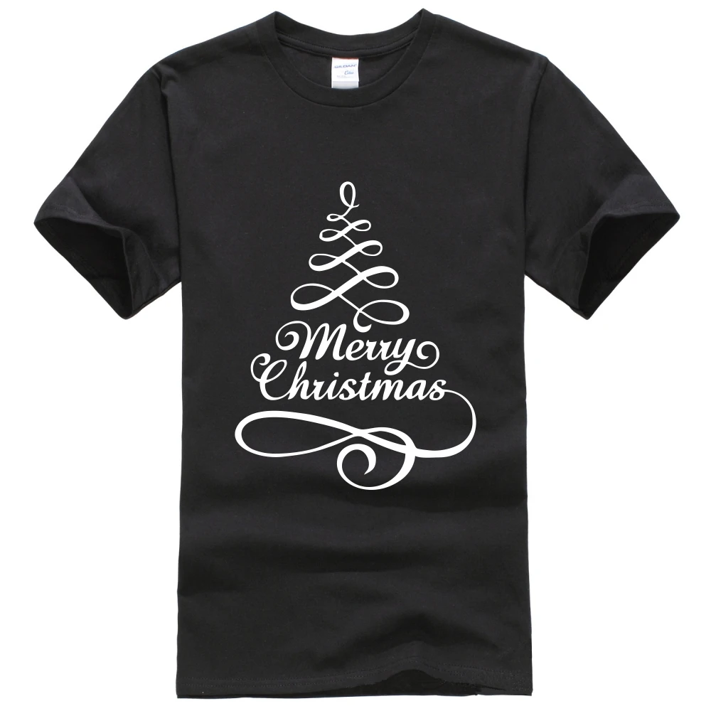 Рождественский подарок новые модные футболки из 100% хлопка футболка для
