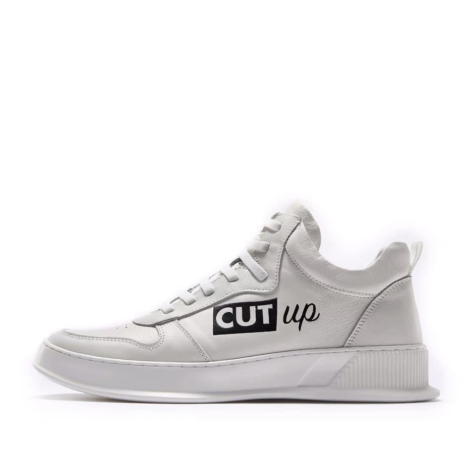 Delivr Men Sneakers Luxury Brand Genuine Leather 2019 New Fashion High Top Mans Shoes Men's | Обувь