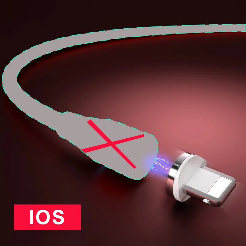Магнитный usb-кабель Marjay 3A 1 м 2 м Быстрая зарядка 3,0 быстрая USB зарядка для iphone 7 8 Plus X Xs Max XR Магнитный адаптер зарядного устройства - Цвет: Only Plug For iphone