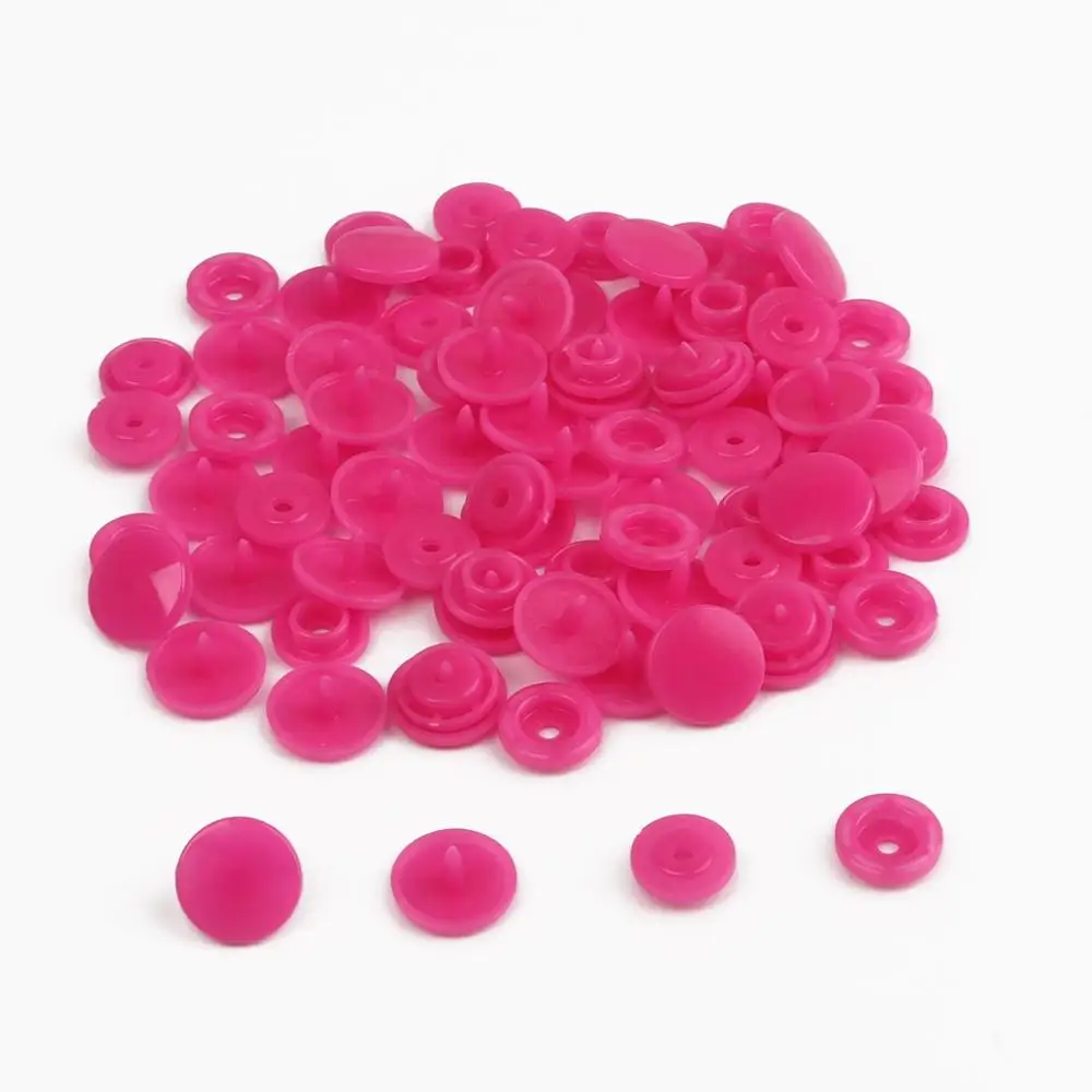 Fuchsia 20 комплектов T5 12 мм круглые пластиковые защелки Кнопки Застежки пододеяльник лист кнопка аксессуары для одежды для детской одежды Зажимы - Цвет: Fuchsia