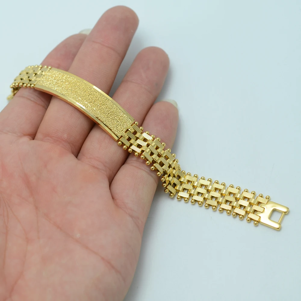 Браслет Anniyo 20 5 см для Мужчин Ювелирные изделия с золотым покрытием оптовая