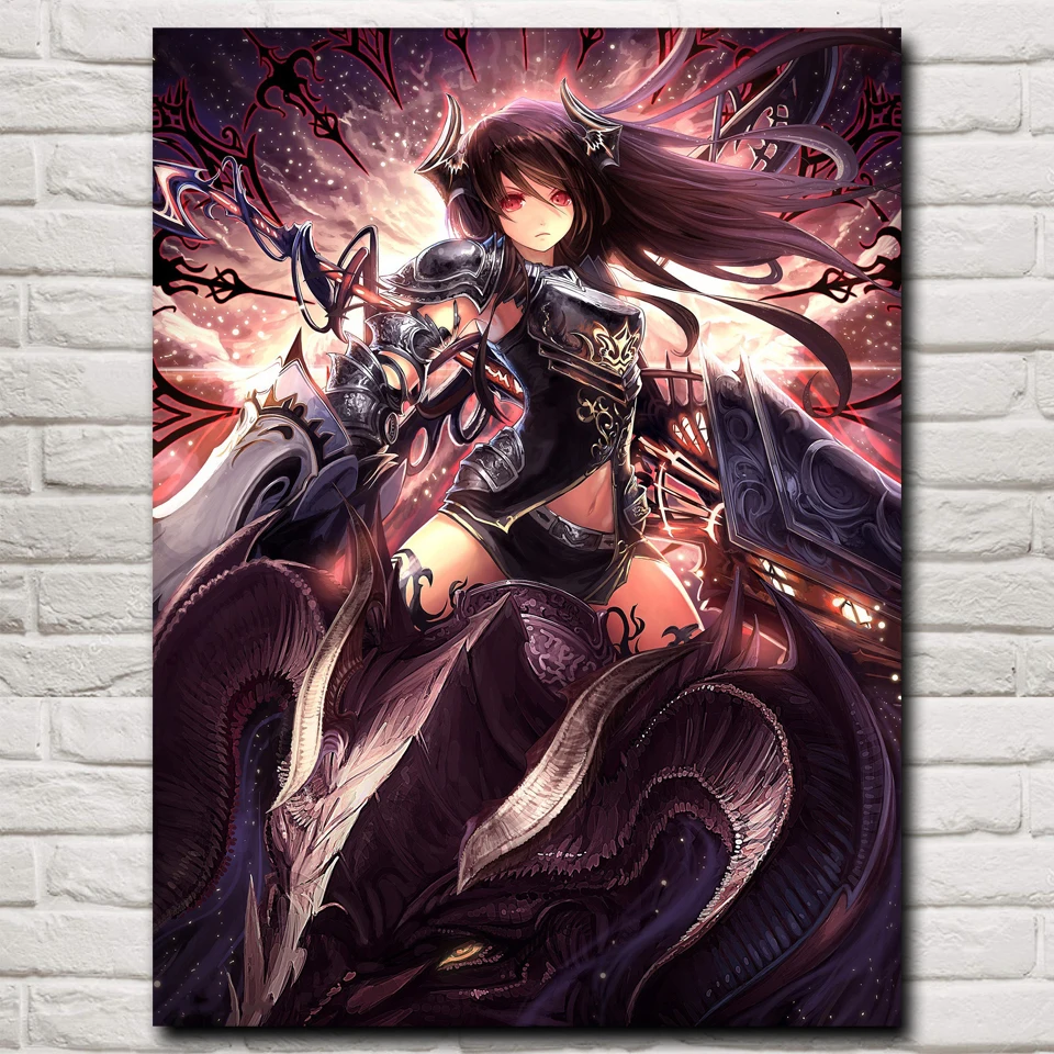 Shingeki No Bahamut Armor Аниме игра постеры и принты настенные украшения художественные
