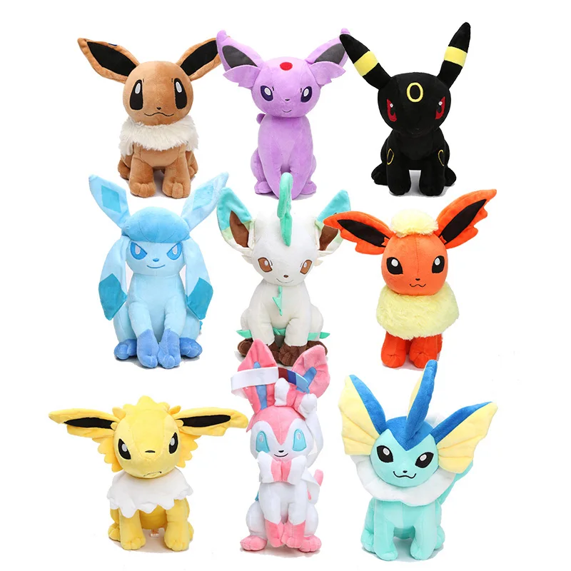 Карманный плюшевый Eevee Jolteon Umbreon flarion Espeon Vaporeon чучело куклы большие игрушки 30 см