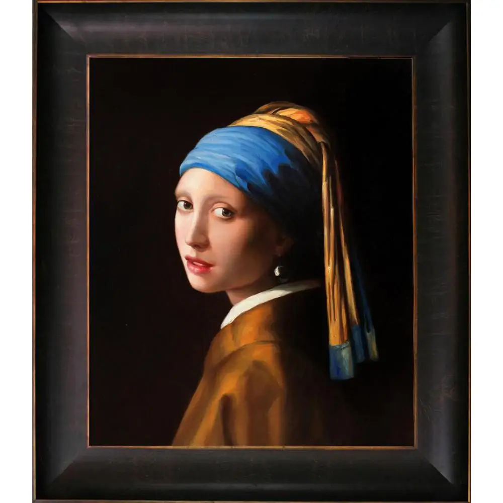 Портрет девушка с жемчугом Серьги Johannes Женщина фигура картины маслом Ручная