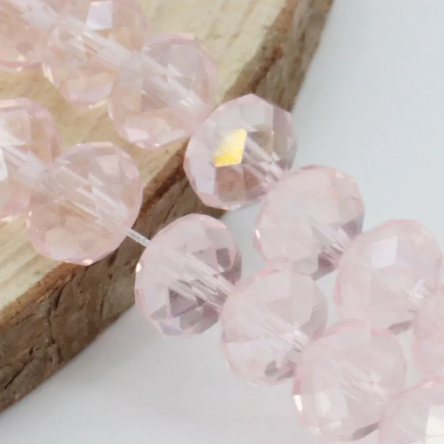 For Necklace 3x4mm Faceted Pink AB+ Colorful Glass Crystal Beads Semi Finished Stone Balls Loose DIY Jewelry Making Design | Украшения и