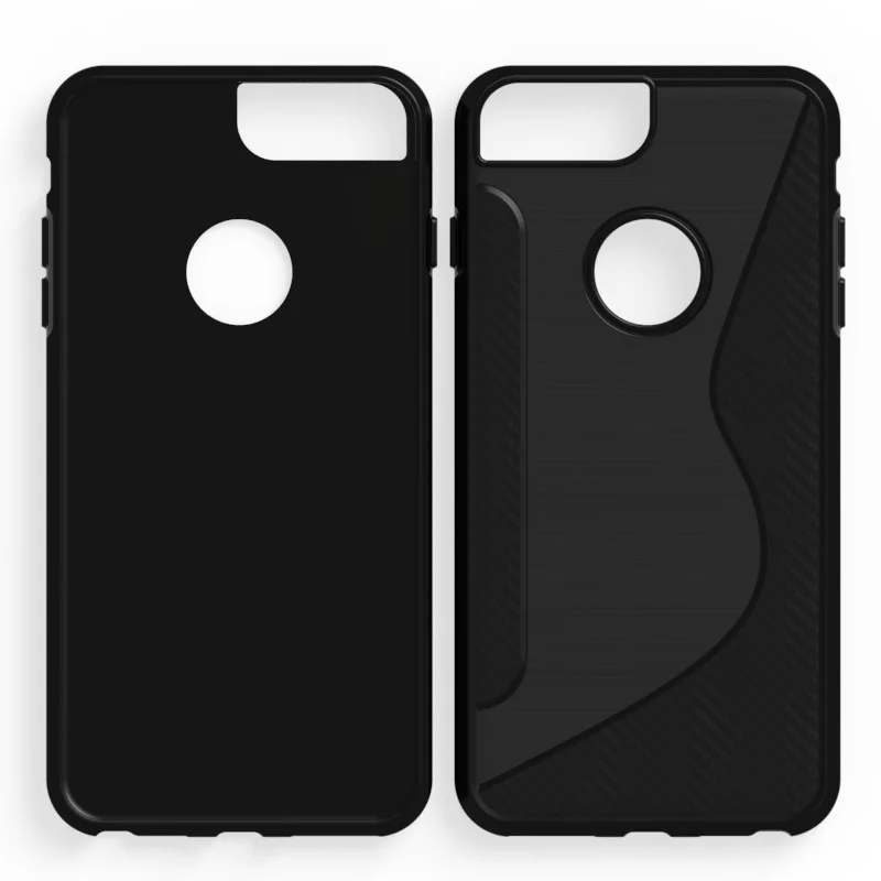 100 шт./лот. Черный противоударный нескользящий чехол S Line из ТПУ гелевый Чехол для