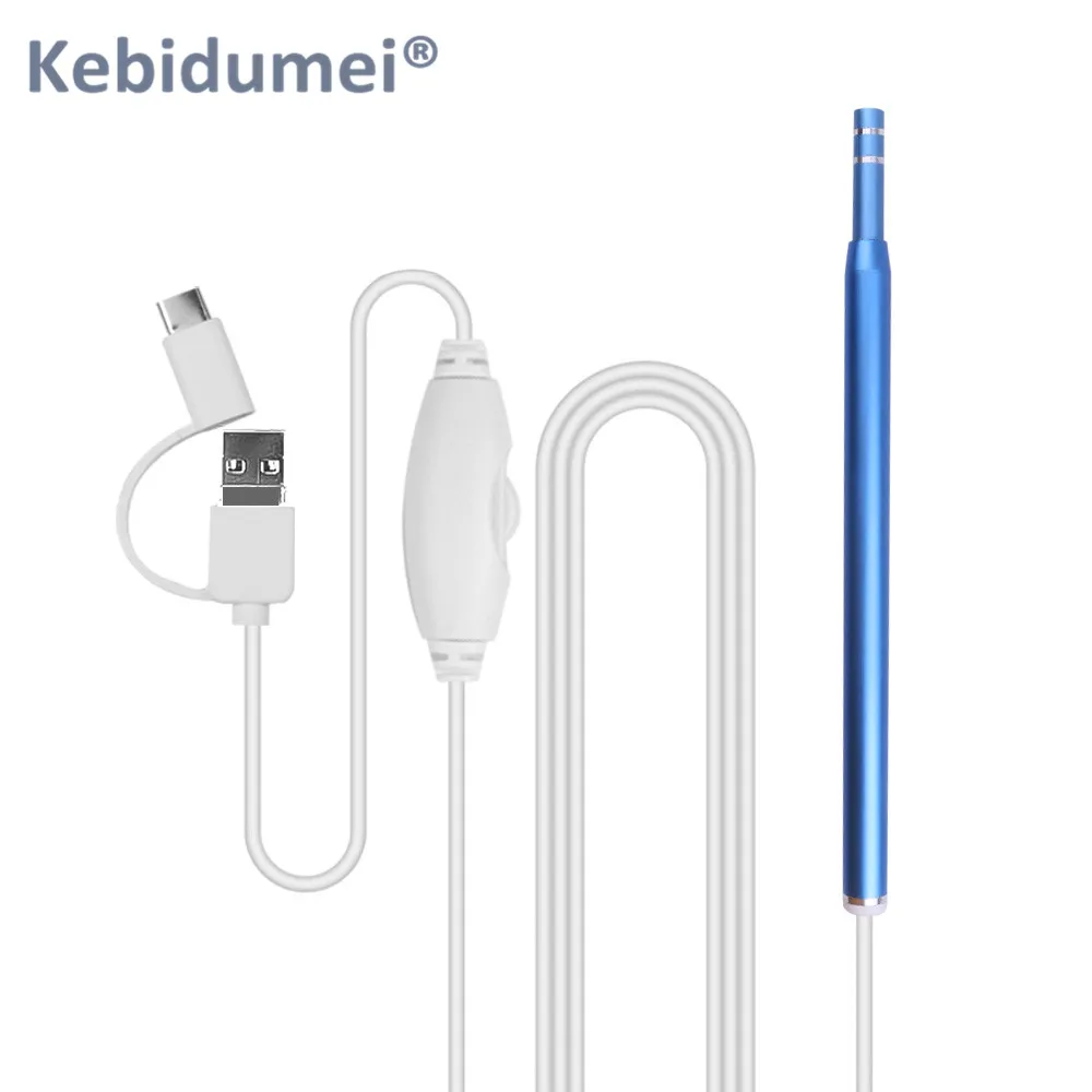 3 in1 USB Ear Cleaning Endoscope HD Visual Spoon 5.5mm Mini Camera Android PC pick Otoscope Borescope Tool Health Care | Безопасность и