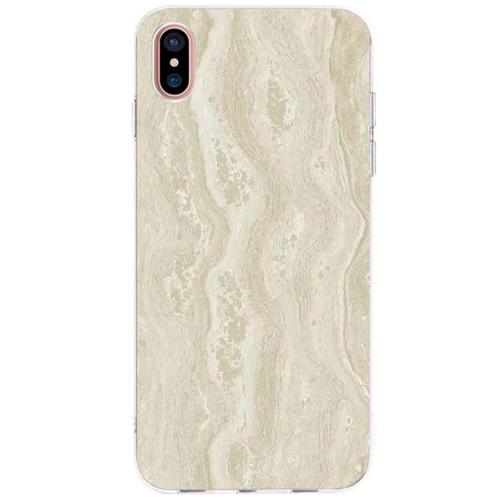 Case for Iphone xs Mobile Shell 6s/7 Gold Silk Beige Marble Road Painted Soft Apple Cover | Мобильные телефоны и