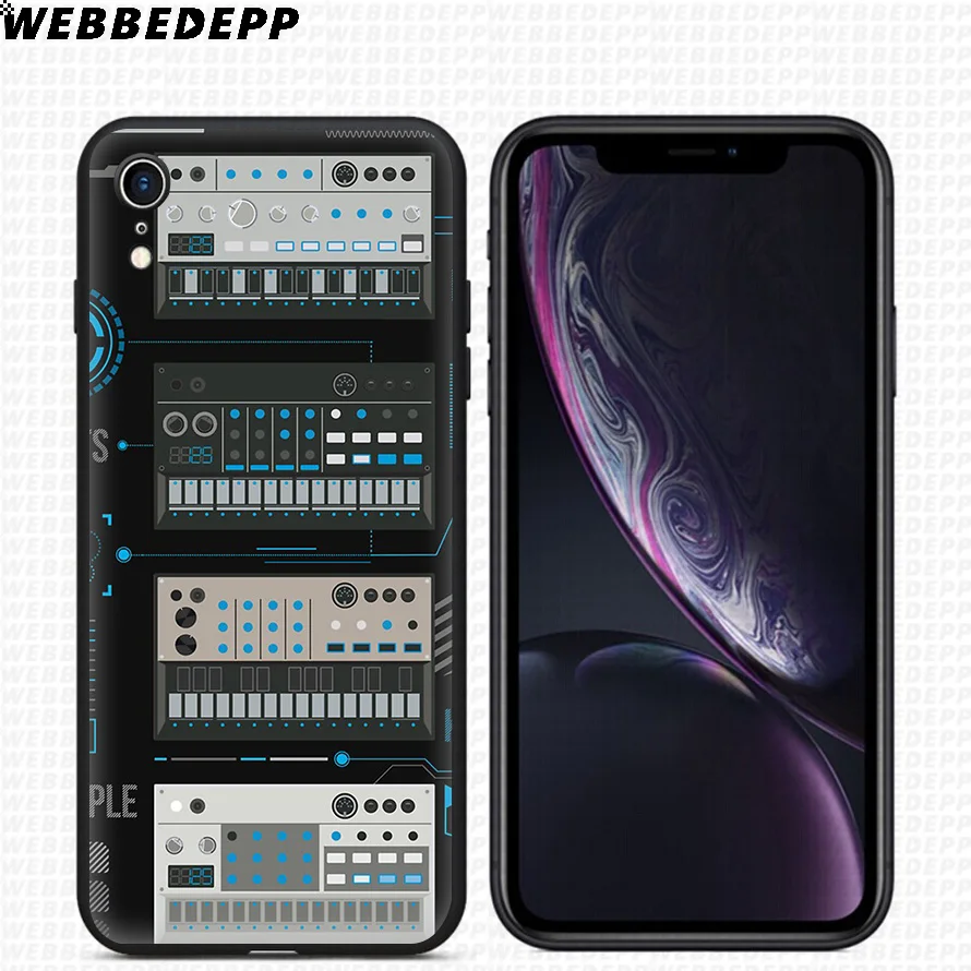 WEBBEDEPP DJ музыкальный фонограф Мягкий силиконовый чехол для iPhone 11 Pro Xr Xs Max X или 10 8 7 6
