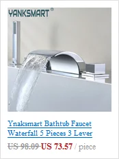 YANKSMART умывальник из закаленного стекла, ручная роспись, водопад, туалет, ванная раковина, ванна, комбинированный латунный Набор кран
