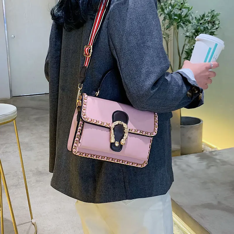 2019 Женская модная сумка женская новая Ретро цепочка широкополосная маленькая