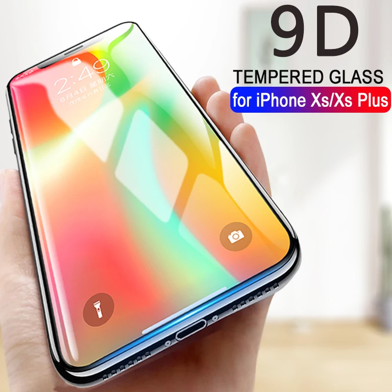 WZH 9D Защитное стекло для iphone x 10 защита экрана xr xs plus max закаленное на стекла |