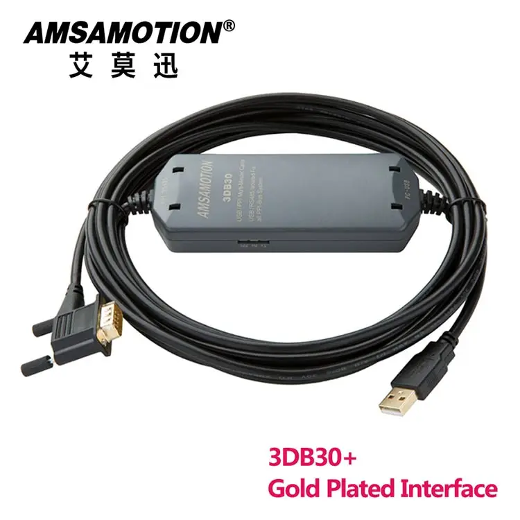 Gold plated Version Подходящий кабель для программирования ПЛК Siemens S7-200 линия передачи данных ПЛК USB-PPI кабель для загрузки 6ES7 901-3DB30-0XA0 кабель с изоляцией USB/PPI - Цвет: Gold plated Version