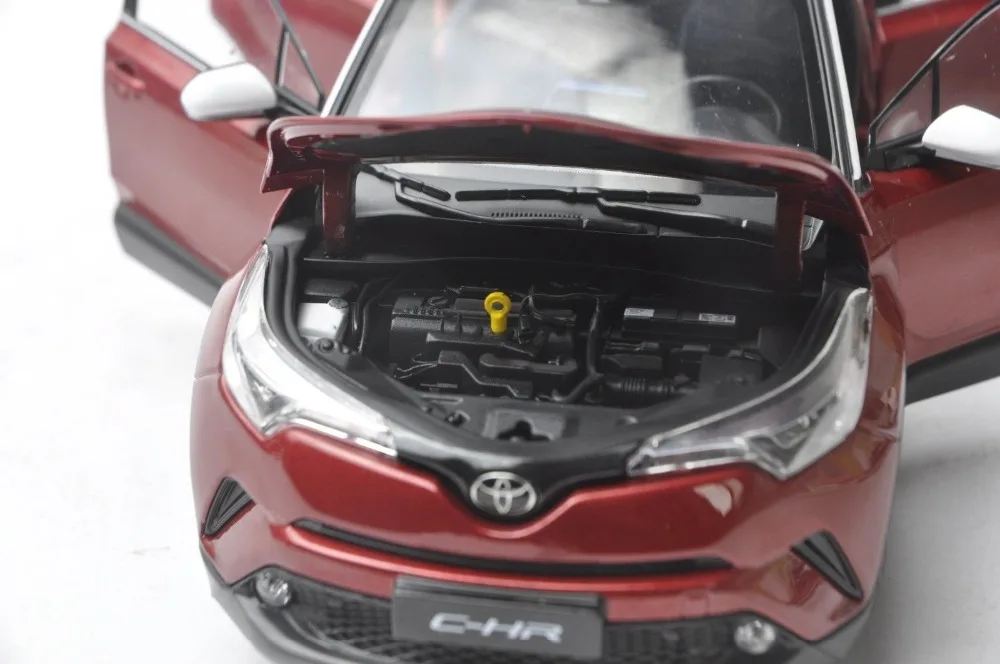 1:18 литье под давлением модель для Toyota C-HR все красные и синие Interier Игрушечная машина из сплава миниатюрная коллекция подарки CHR C HR