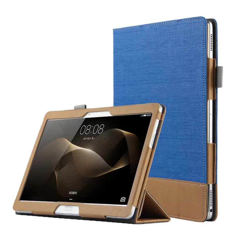 Чехол для huawei MediaPad M2 10 чехол 10,1 M2 10,0 Smart cover из искусственной кожи защитный планшеты M2-A01M M2-A01L M2-A01w полиуретановый чехол - Цвет: blue
