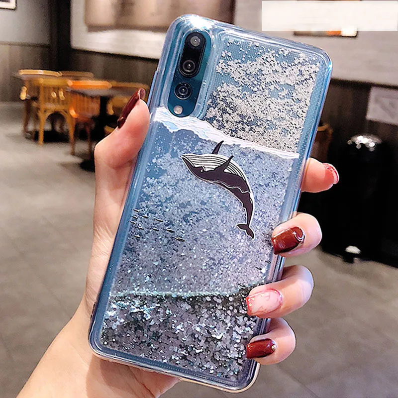 Rheinruby Блеск Жидкость зыбучие пески силиконовый чехол для huawei Коврики 20 Pro P20 P10 Lite