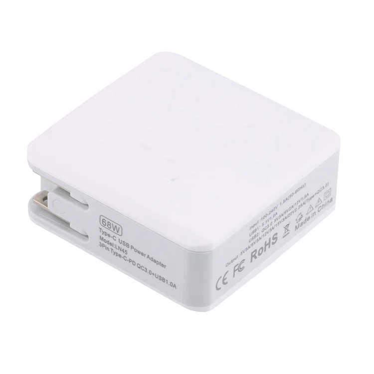 68 Вт usb type-C/PD+ QC 3,0 USB настенное быстрое зарядное устройство для iPhone 11 Pro Xs MAX Xr Xs 8 Plus MacBook Pro nintendo USB-C PD быстрое зарядное устройство