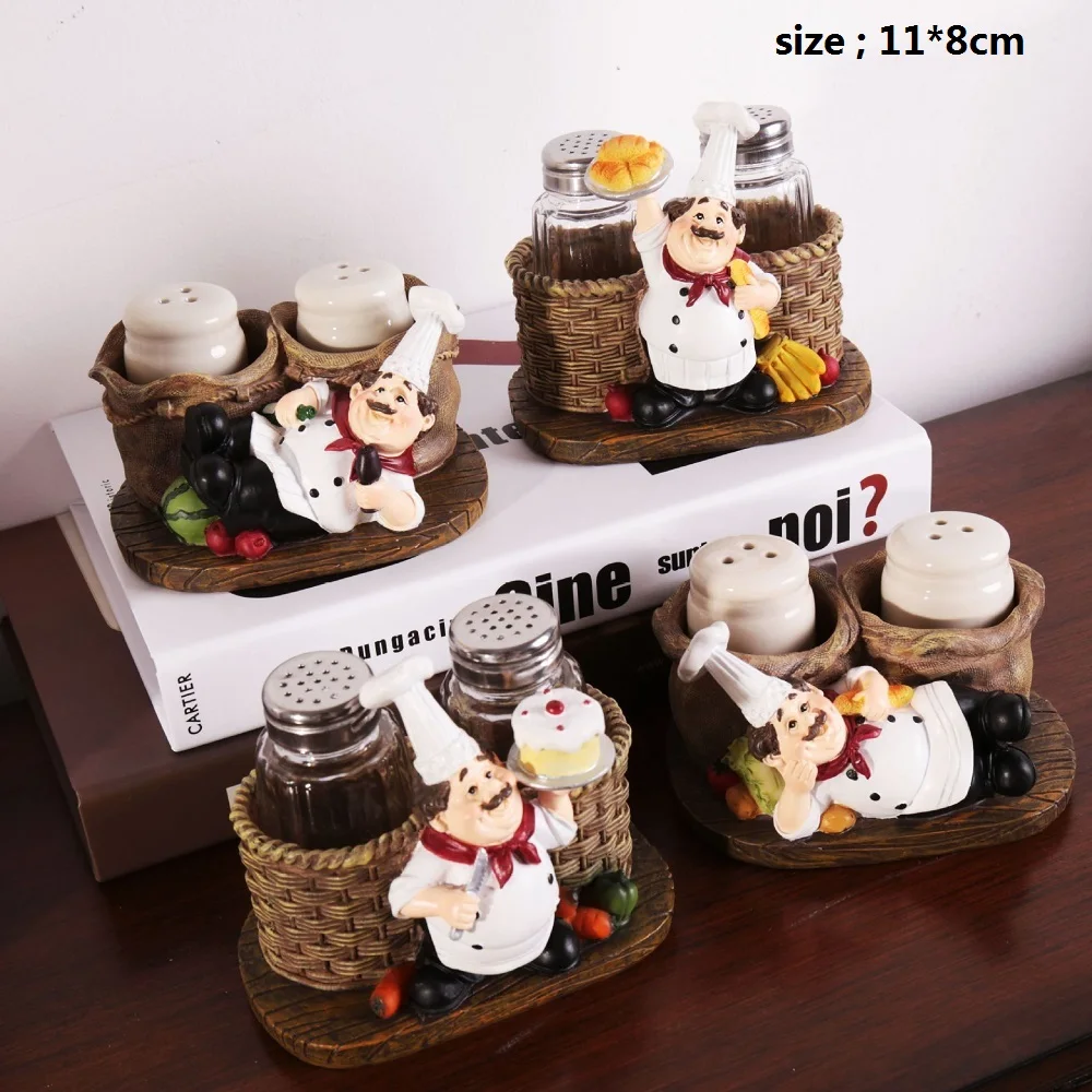 Cute Chef Pepper Bottle Ornaments Home Decoration Accessories Artesanato miniaturas manualidades Kitchen decoration Resin crafts | Дом и сад