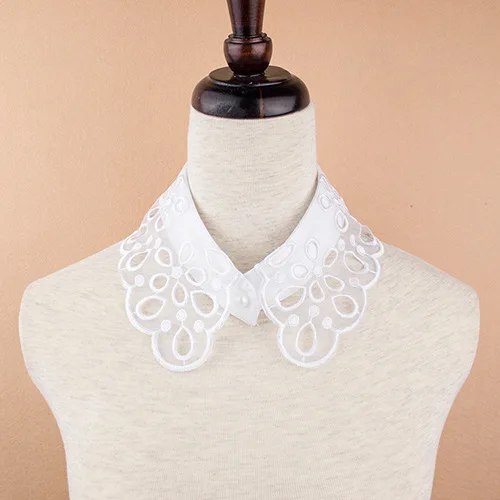 Модный новый поддельный ложный воротник для женщин Винтажный полый кружевной v