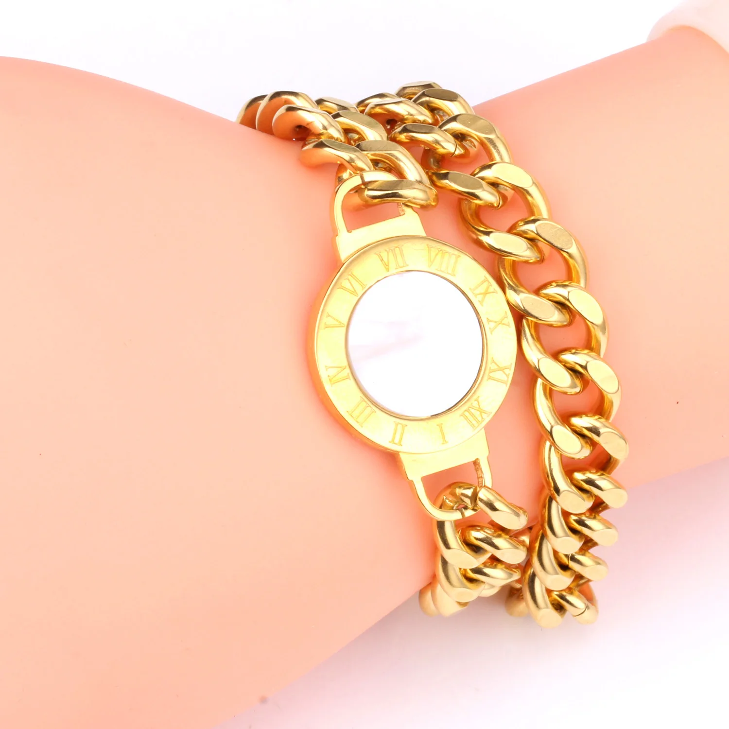 Цепи из нержавеющей стали LUXUSTEEL для женщин и девушек ожерелья золотого цвета