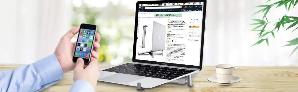 Алюминиевая портативная складная подставка для ноутбука Регулируемая Эргономичная подставка для ноутбука вентилируемый охлаждающий держатель для MacBook Pro Air Mini