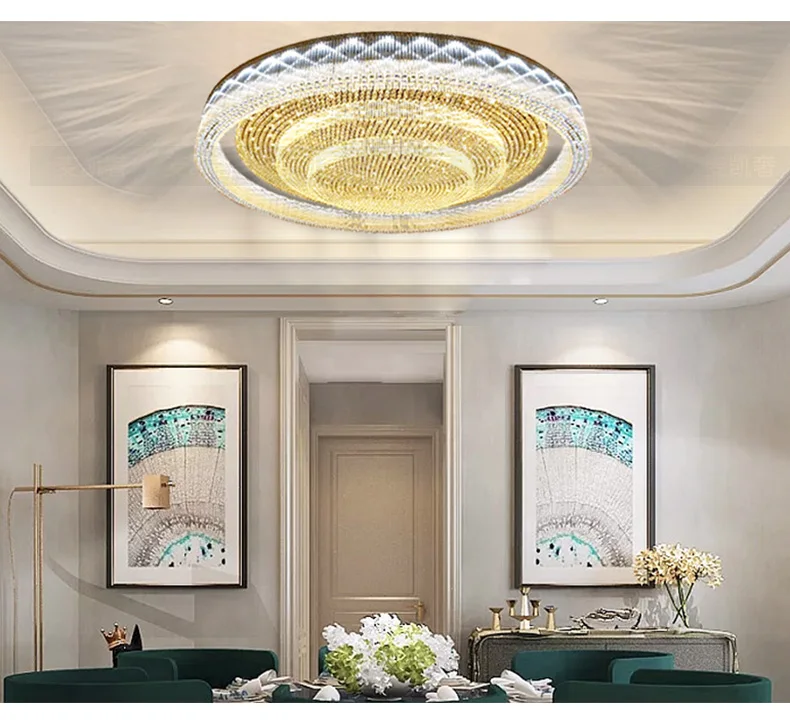 Большая хрустальная лампа для отеля роскошная вилла гостиная клубный дом лобби