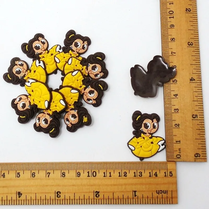 4 DIY мягкие подвески из ПВХ мультфильм принцесса Подходит чехол для телефона/кольца/аксессуары для волос 10 шт. дети девочки подарок на день рождения - Цвет: 4