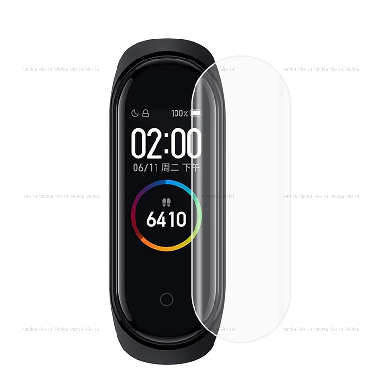 Transparent 5 шт./лот для Xiaomi Mi Band 4 Защитная мягкая пленка для Xiaomi Mi Band 4 Bnad4 аксессуары для смарт-браслета полноэкранная пленка - Цвет: Transparent