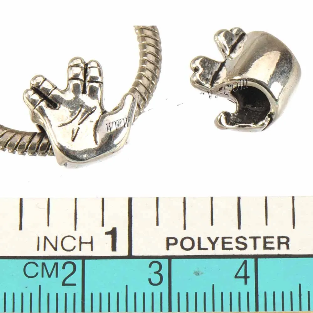 

30 шт., бусины-шармы для браслета, 12 х11х7 мм