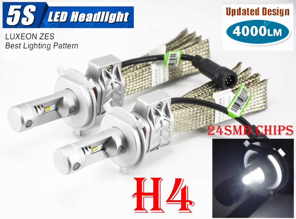 1 комплект 50 Вт 8000LM 5S светодиодные фары H1 H3 H4 H7 H8 H9 H11 9005 9006 9012 H13 9004 9007
