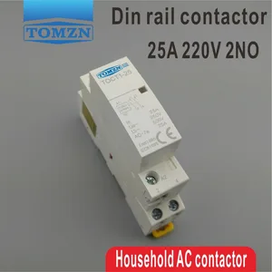 CT1 2P 25A 220V230V 5060HZ din-рейка бытовой ac модульный контактор 2NO