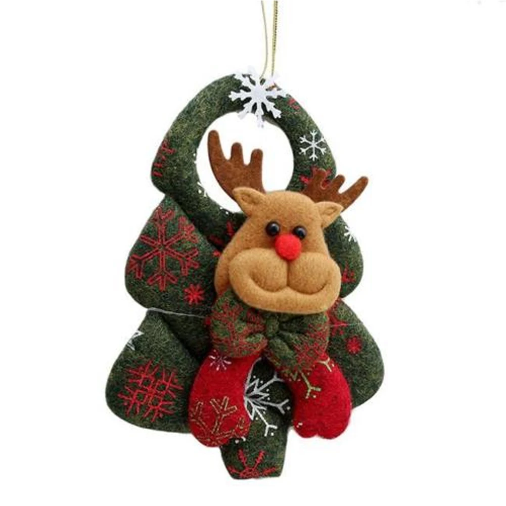 3 Типы на выбор Рождество Декор реквизит Санта снеговик дерево украшения висит