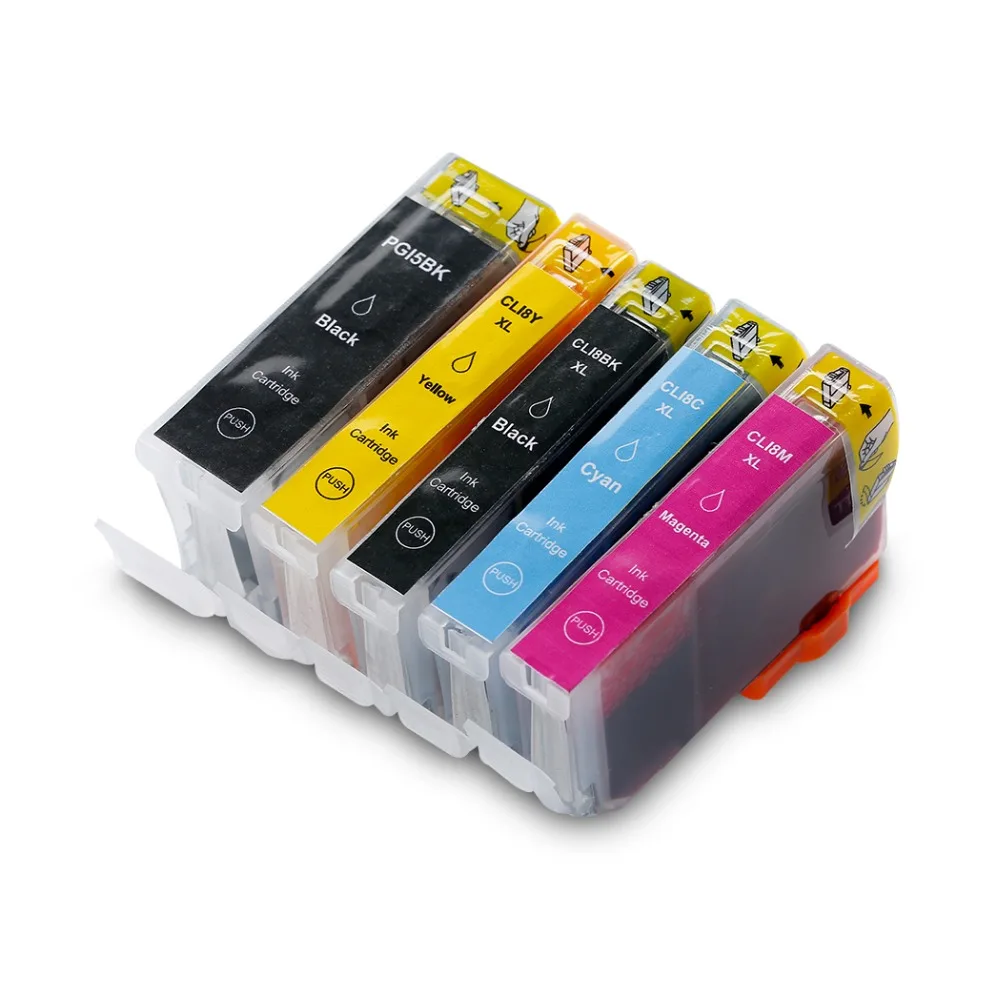 5 шт. PGI CLI 8 картридж для CANON PIXMA IP3300 3500 4200 4300 4500 5200 5200R 5300 IX4000 5000 MP500 510 530 MX850|ink cartridge|ink