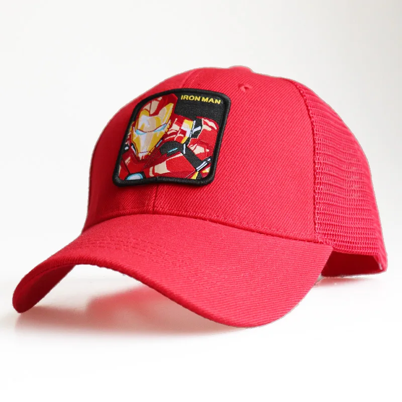 Сетчатая бейсболка кепка Snapback Ironman для мальчиков детская шляпа супергерой