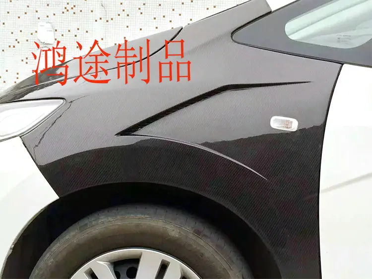

Fit for HONDA Fit 14 carbon fiber fender GK5 carbon fiber hole plate 14 fit hole leaves leaf board
