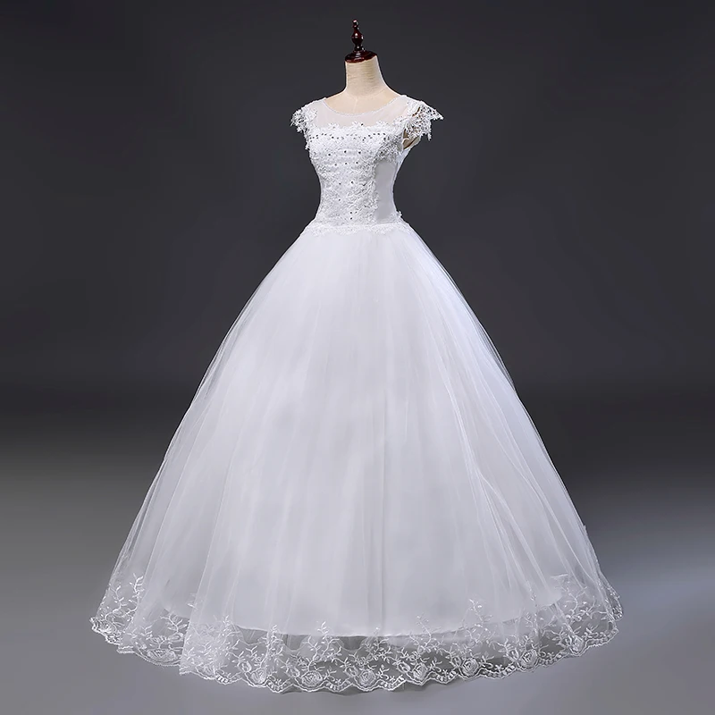 Fansmile недорогое винтажное кружевное свадебное платье размера плюс Robe de Mariage платье принцессы Свадебные платья Vestidos de Novia FSM-039F