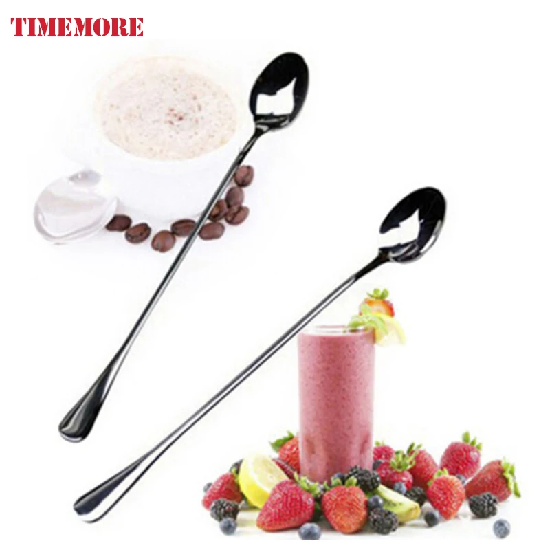 Горячая продажа 2 предмета кофейные ЛАТТЕ Ложка Из Нержавеющей Стали с длинной
