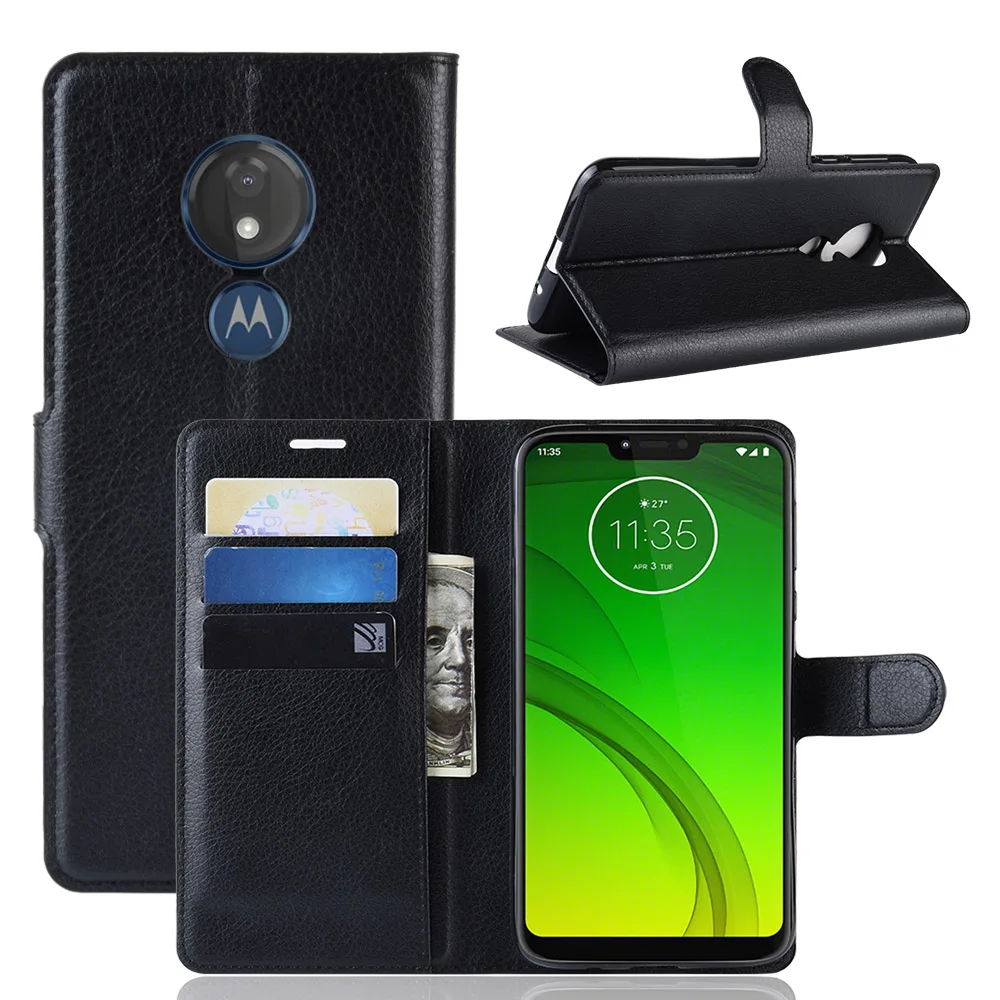 Кожаный чехол-книжка для Moto E5 Play GO P40 G7 Plus USA Power One P30 Note чехол-бумажник карт Hlder |