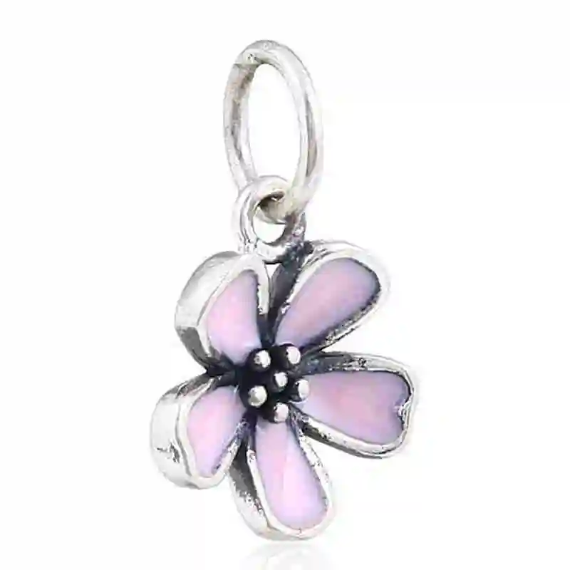 Choruslove Cherry Blossom Шарм Орхидея бисера 925 пробы Серебряный цветок бусины подходят